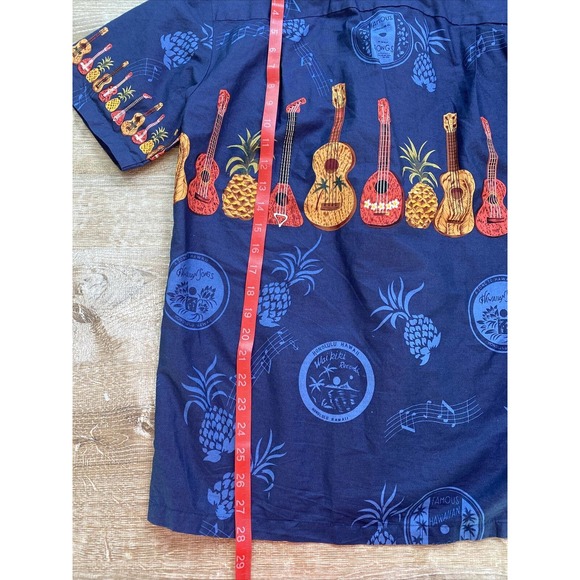 Vintage Hawaiian Togs Ukelele Hawaiian Shirt S - Picture 5 of 6